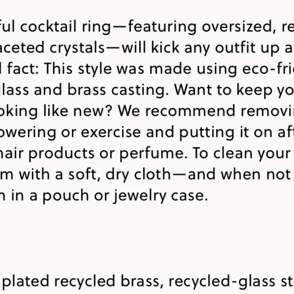 NWT J. Crew Crystal Fashion Ring - Picture 4 of 4
